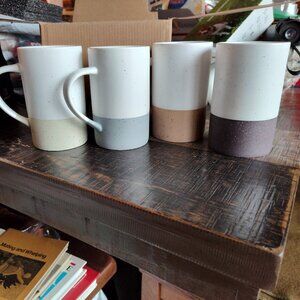 Mora Ceramics set of four coffee or tea mugs NEW in box